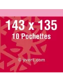 Pochettes double soudure - Lxh:143x135mm (Fond noir)