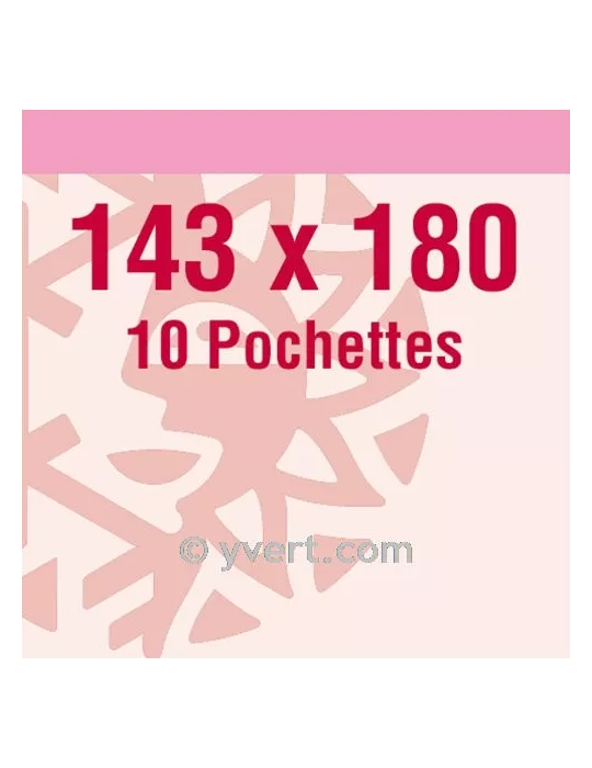 Pochettes double soudure - Lxh:143x180mm (Fond transparent)