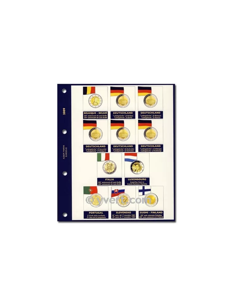 Recharges 2 EUROS commémoratifs 2009 - MARINI®