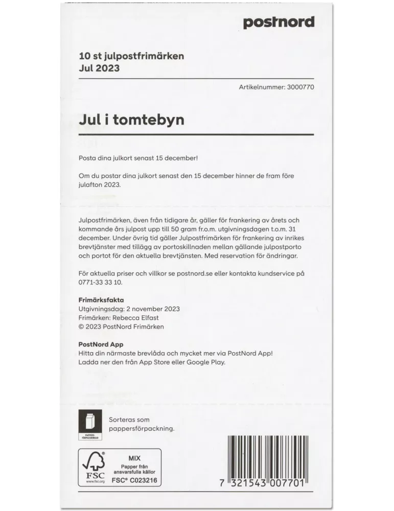 n° C3482 - Timbre SUEDE Carnets