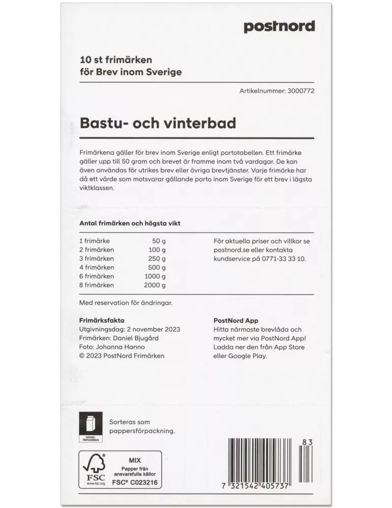 n° C3492 - Timbre SUEDE Carnets