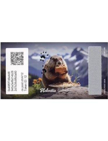 n° 4 - Timbre SUISSE Timbres Crypto