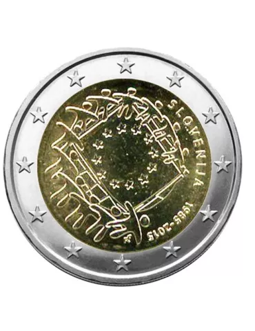 2 EURO COMMEMORATIVE 2015 : SLOVENIE (30E ANNIVERSAIRE DU DRAPEAU EUROPEEN)