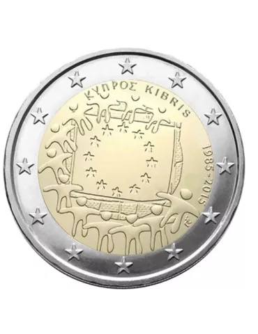 2 EURO COMMEMORATIVE 2015 : CHYPRE (30E ANNIVERSAIRE DU DRAPEAU EUROPEEN)