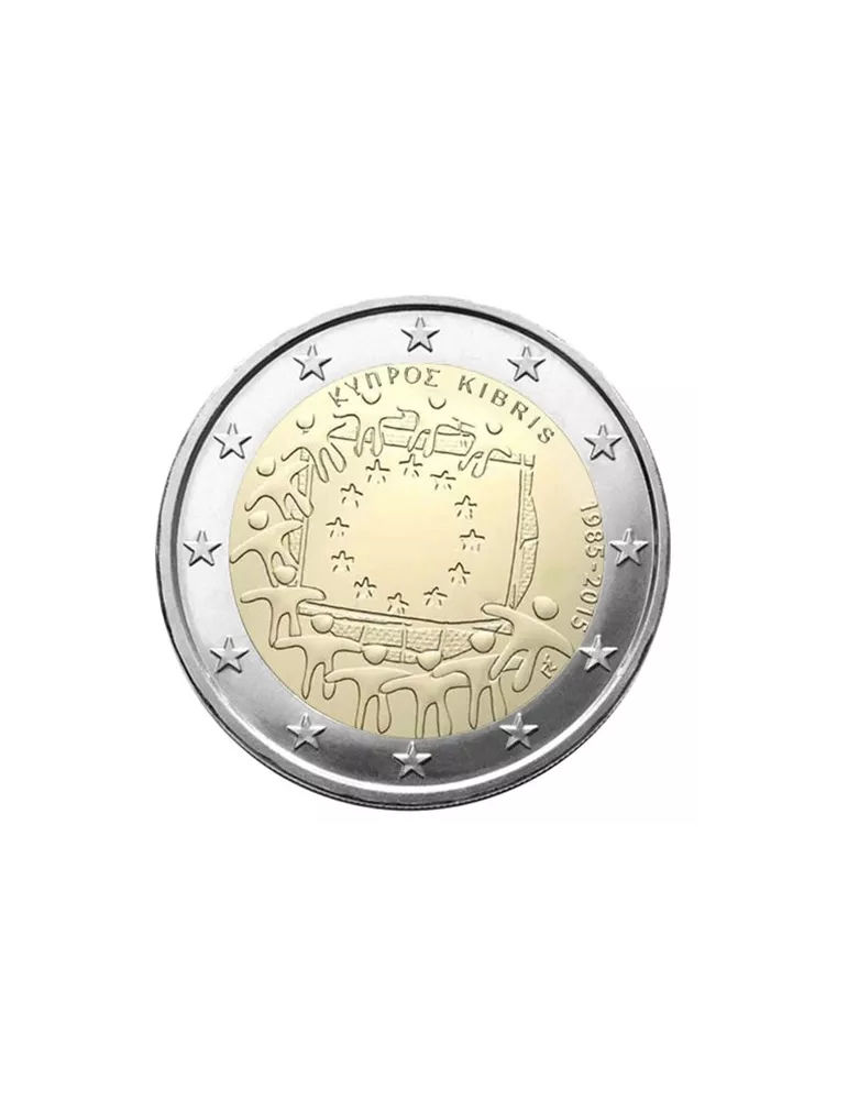 2 EURO COMMEMORATIVE 2015 : CHYPRE (30E ANNIVERSAIRE DU DRAPEAU EUROPEEN)