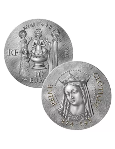 10 EUROS ARGENT - FRANCE - REINE CLOTILDE