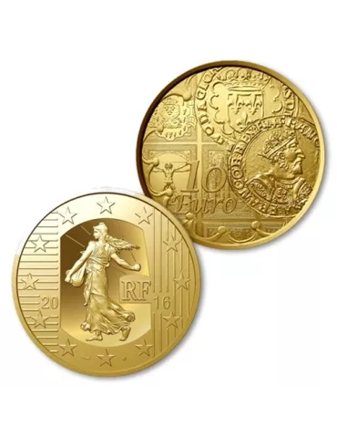 BE : 10 EUROS OR - FRANCE 2016 - SEMEUSE