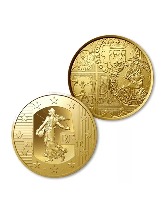 BE : 10 EUROS OR - FRANCE 2016 - SEMEUSE