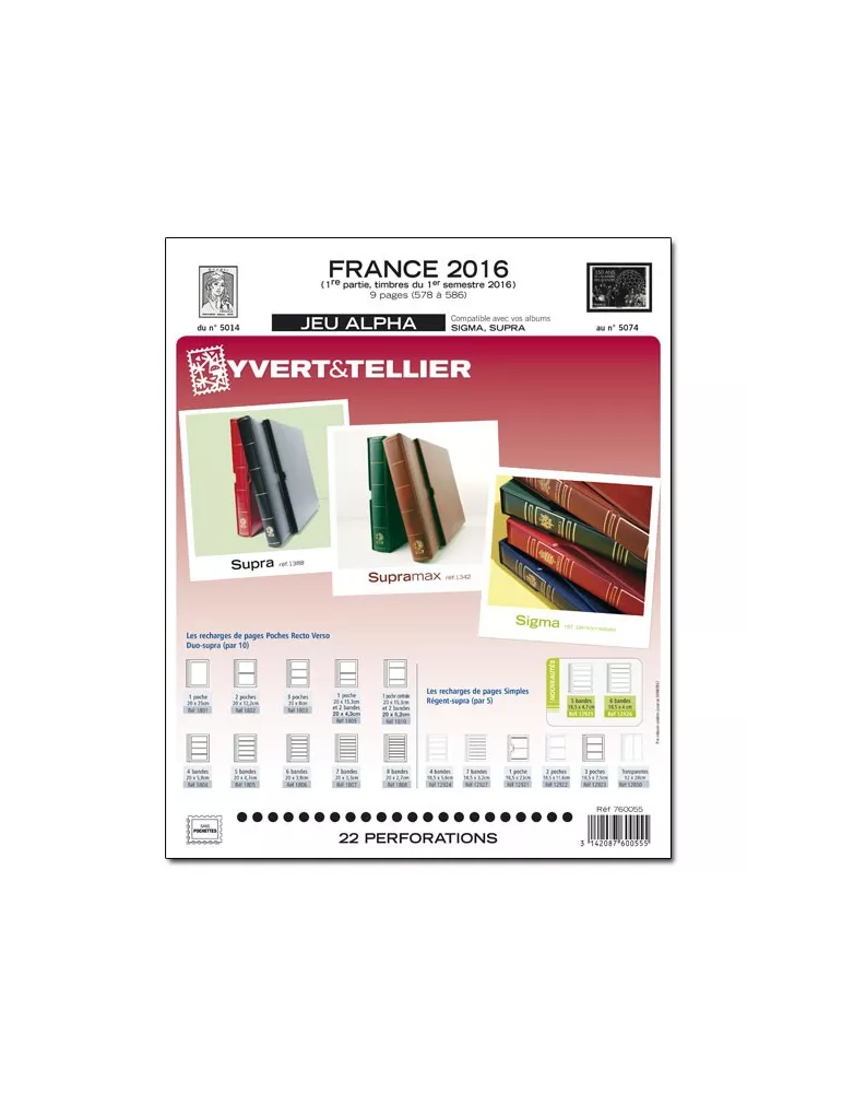 FRANCE ALPHA : 2016 - 1ER SEMESTRE (JEUX SANS POCHETTES)