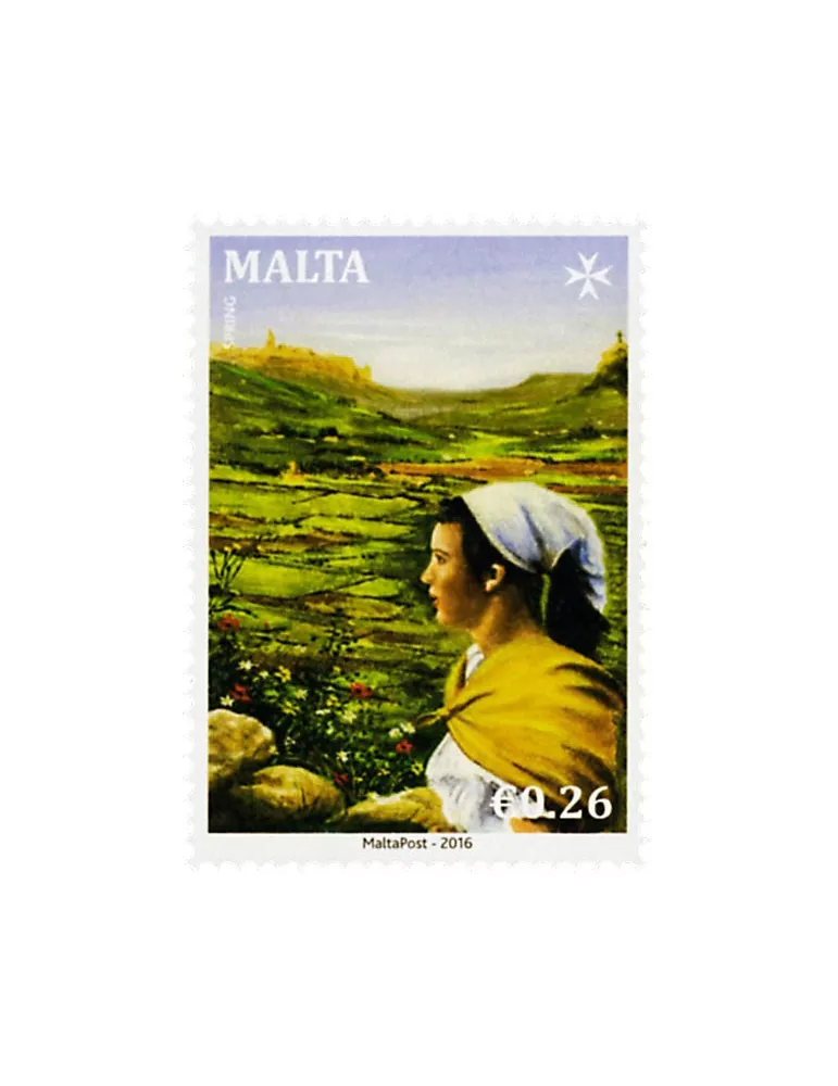 n° 1848 - Timbre MALTE Poste