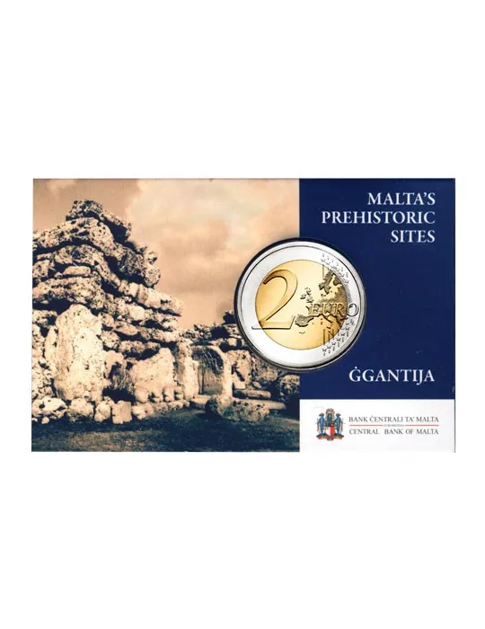 2 EURO COMMEMORATIVE 2016 : MALTE (Coin card Temples Ggantija)