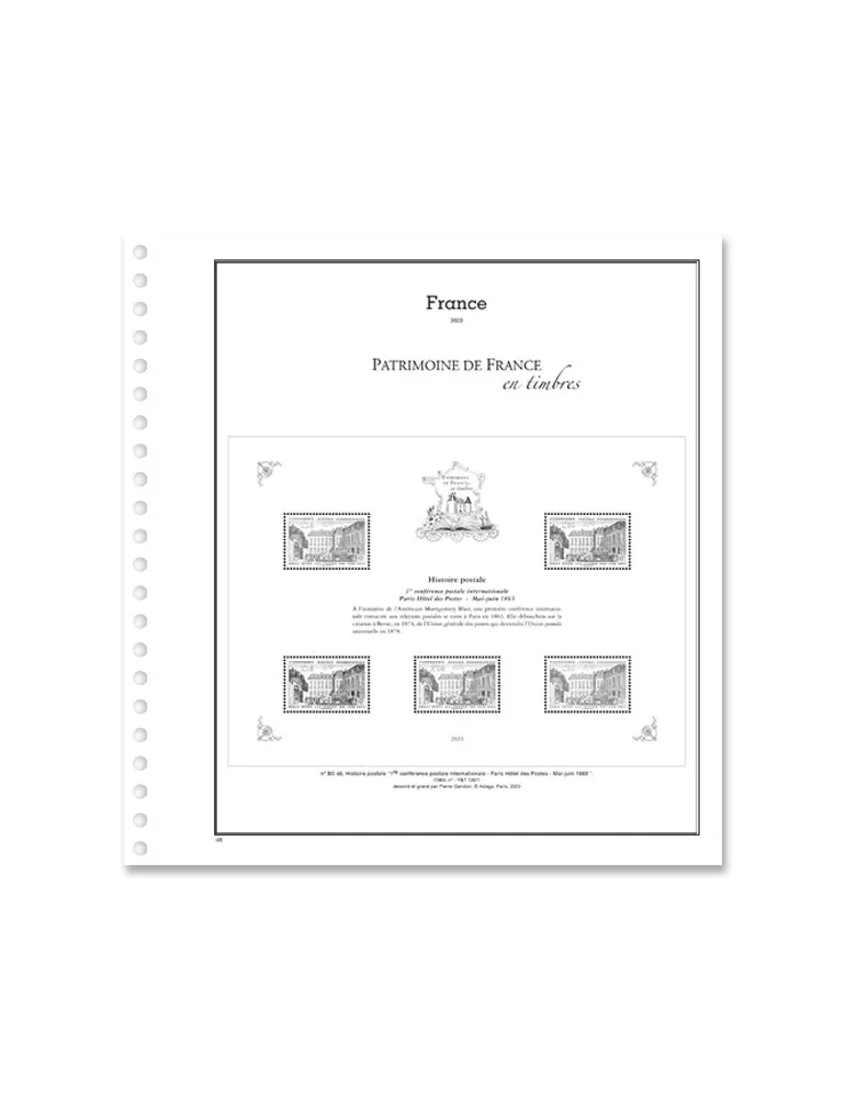PATRIMOINE DE FRANCE EN TIMBRES SC : 2023 (JEUX AVEC POCHETTES)