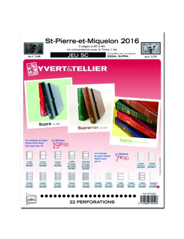 SAINT PIERRE ET MIQUELON SC : 2016 (JEUX AVEC POCHETTES)