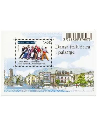 n° 4 - Timbre Andorre Bloc et feuillets