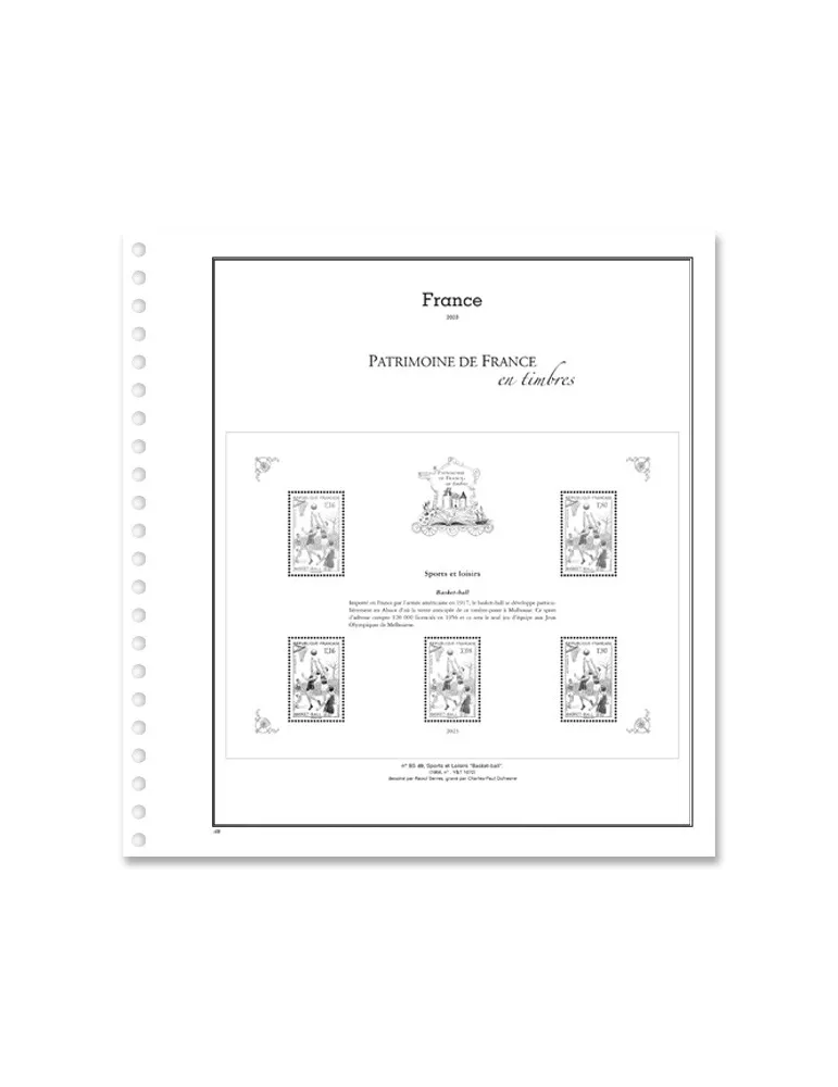 PATRIMOINE DE FRANCE EN TIMBRES SC : 2023 (JEUX AVEC POCHETTES)