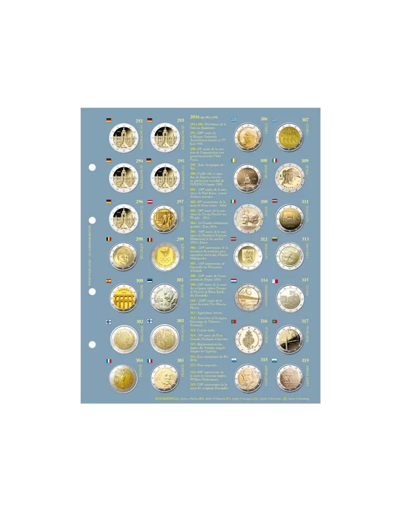 Recharges 2€ COMMÉMORATIFS (2016)