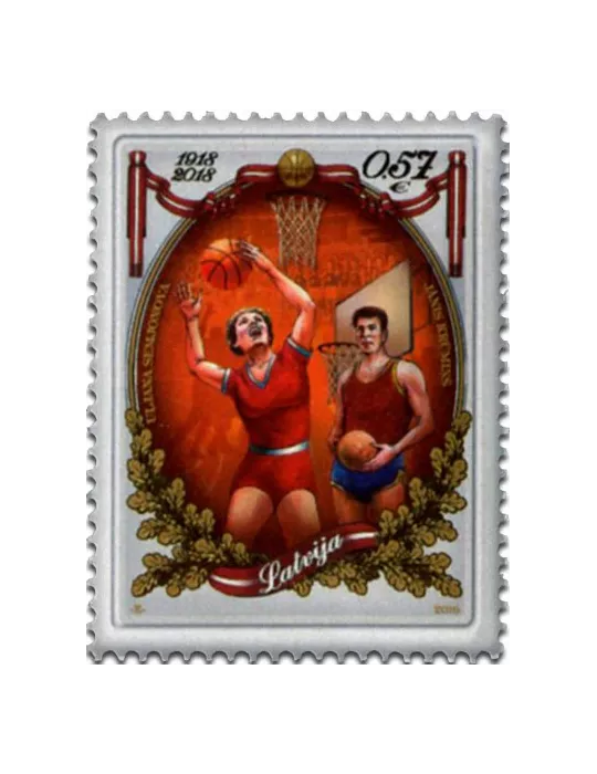 n° 972 - Timbre LETTONIE Poste