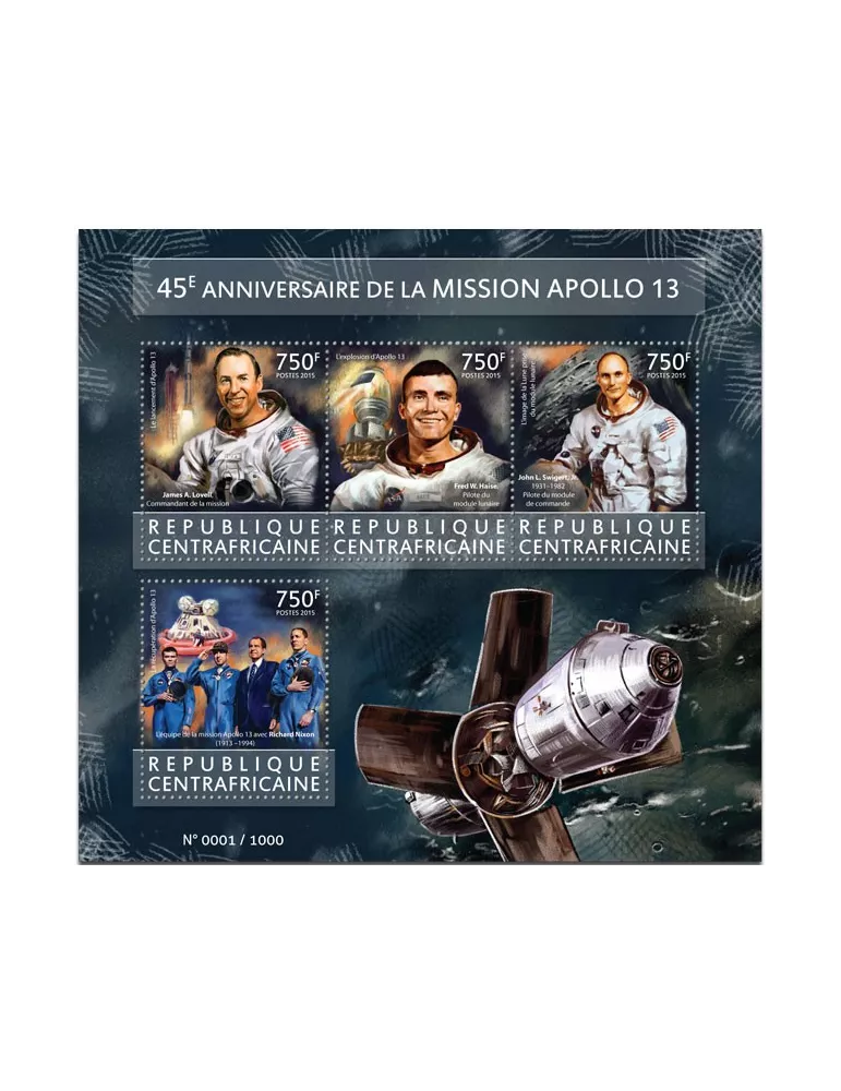 n° 3960 - Timbre CENTRAFRIQUE Poste