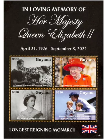 n° 7350/7353 - Timbre GUYANA Poste