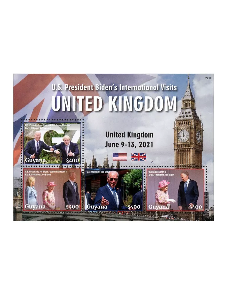 n° 7368/7371 - Timbre GUYANA Poste