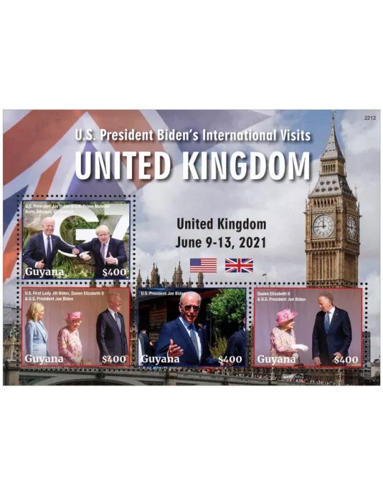 n° 7368/7371 - Timbre GUYANA Poste