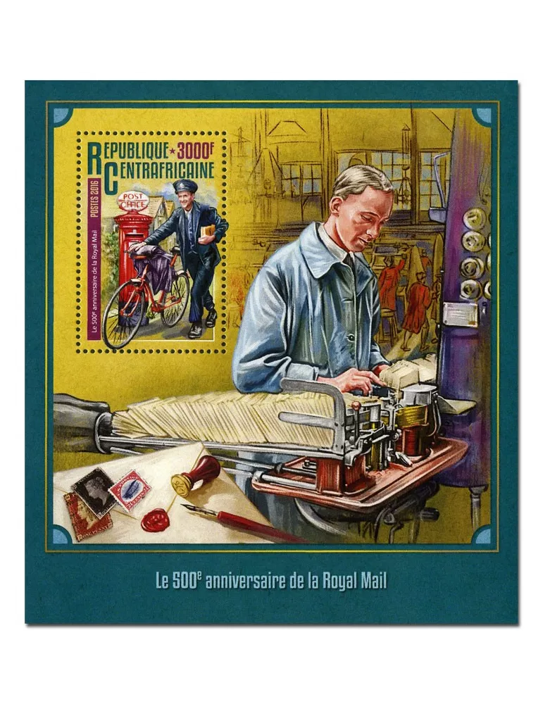 n° 957 : Timbre CENTRAFRIQUE Blocs et feuillets