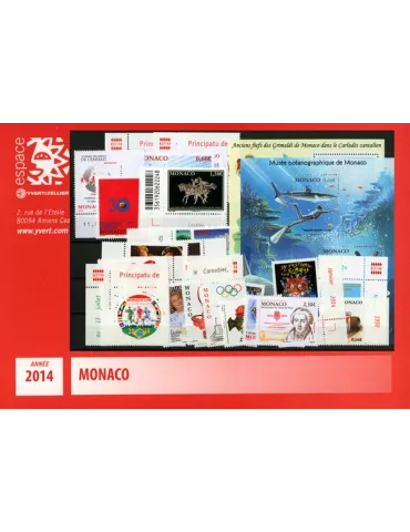 n° 2907/2951 - Timbre Monaco Année complète (2014)