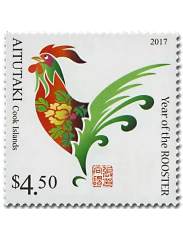 n° 698 - Timbre AITUTAKI Poste 2