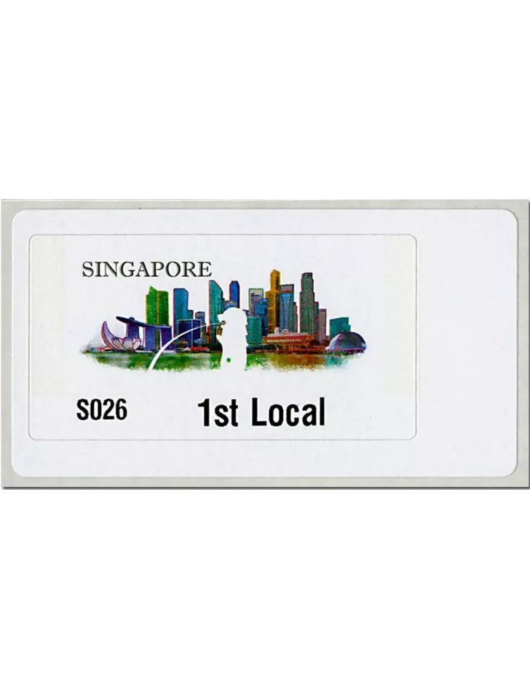 n° 14 - Timbre SINGAPOUR Timbres de distributeurs