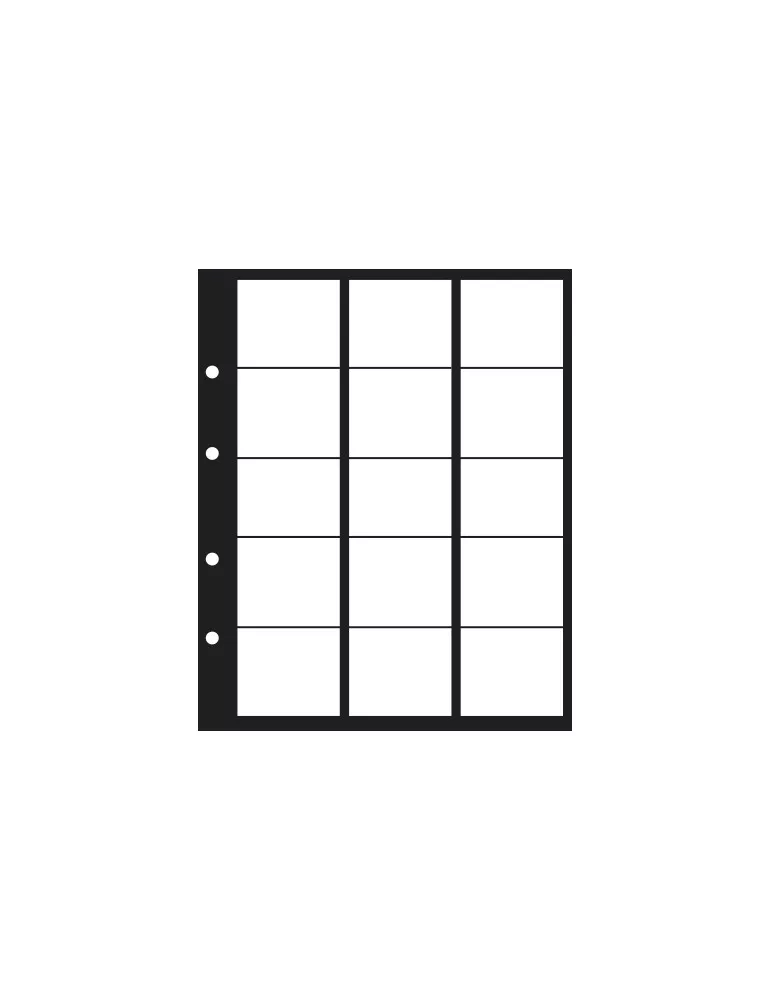 Feuilles avec intercalaires PREMIUM 15 CASES JUSQU´A 44 mm - SAFE® (x2)