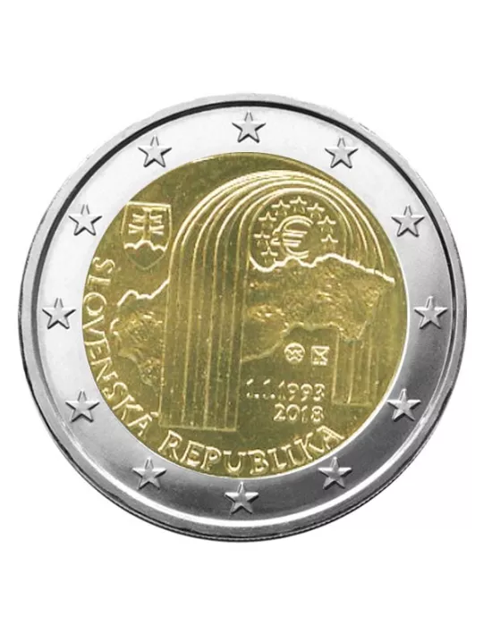 2 EURO COMMEMORATIVE 2018 : SLOVAQUIE (25 ans République Slovaque)