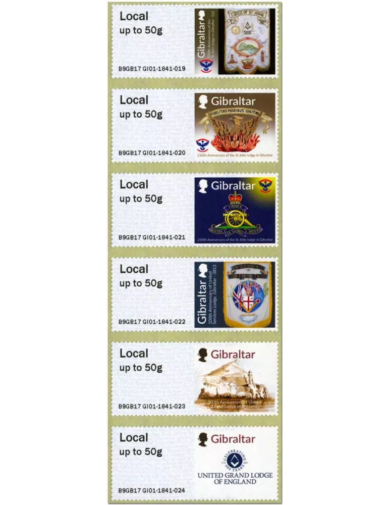 n° 47/52 - Timbre GIBRALTAR Timbres de distributeurs