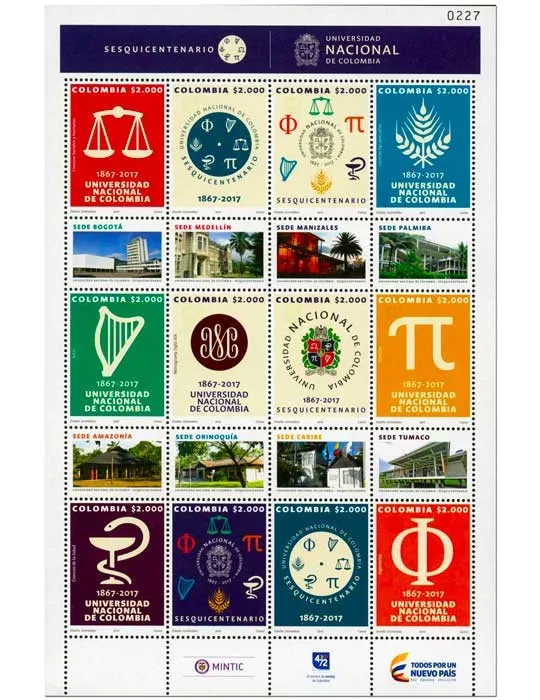 n° 1831 - Timbre COLOMBIE Poste