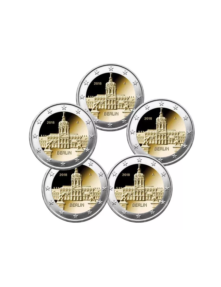 2 EURO COMMEMORATIVE 2018 : ALLEMAGNE (BERLIN) (5 pièces)