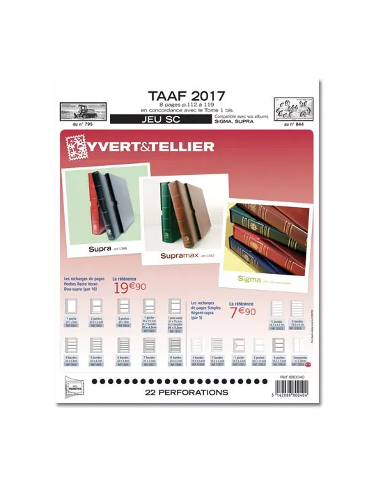 TAAF SC : 2017 (JEUX AVEC POCHETTES)