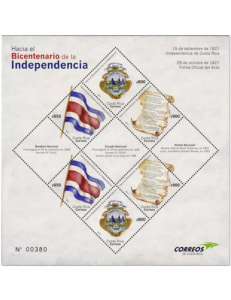 n° 59 - Timbre COSTA RICA Blocs et feuillets