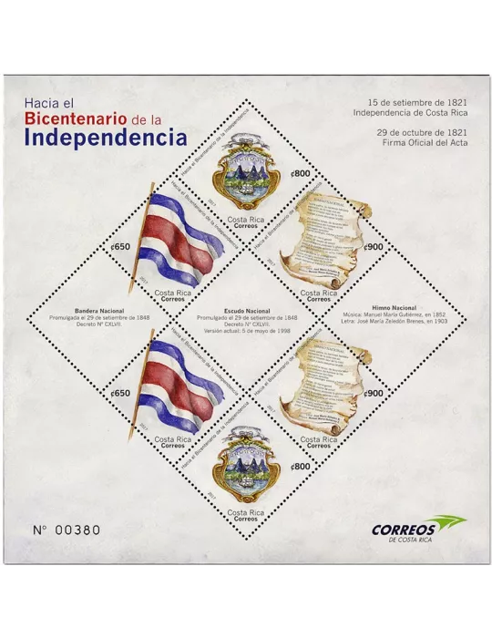 n° 59 - Timbre COSTA RICA Blocs et feuillets