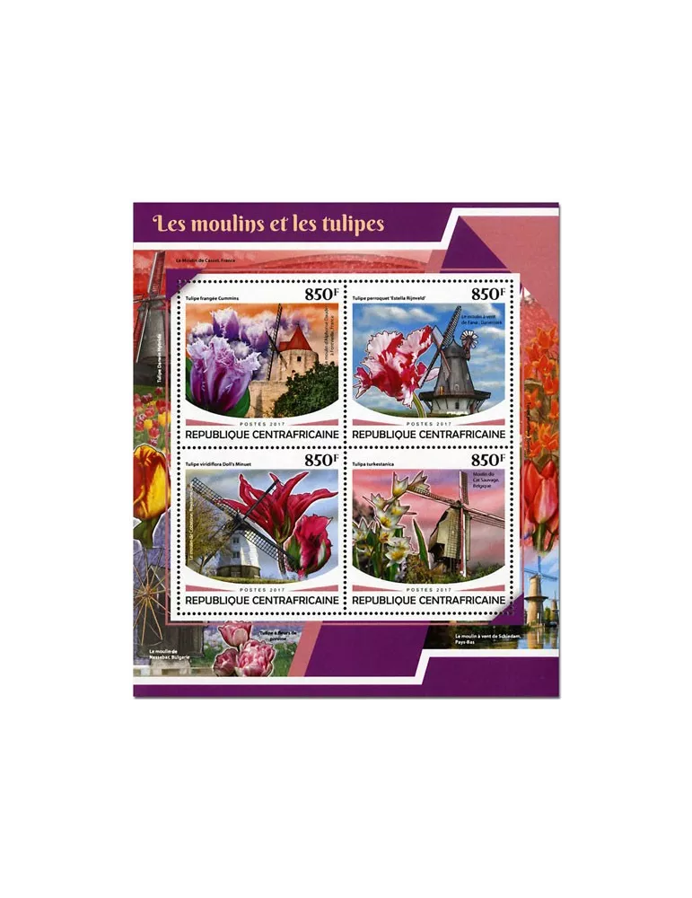 n° 5257/5260 - Timbre CENTRAFRIQUE Poste