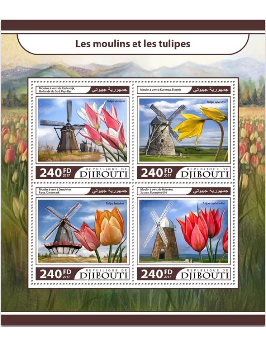 n° 1496/1499 - Timbre DJIBOUTI Poste