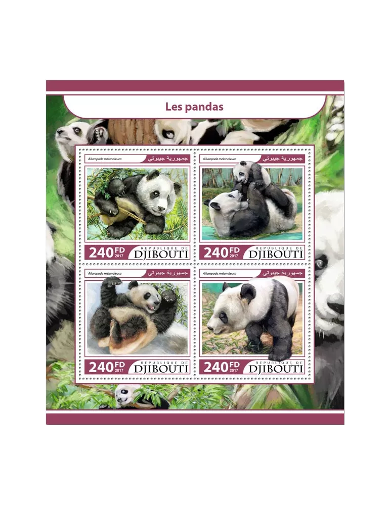 n° 1580/1583 - Timbre DJIBOUTI Poste