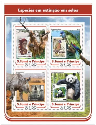 n° 5753/5756 - Timbre SAINT-THOMAS ET PRINCE Poste