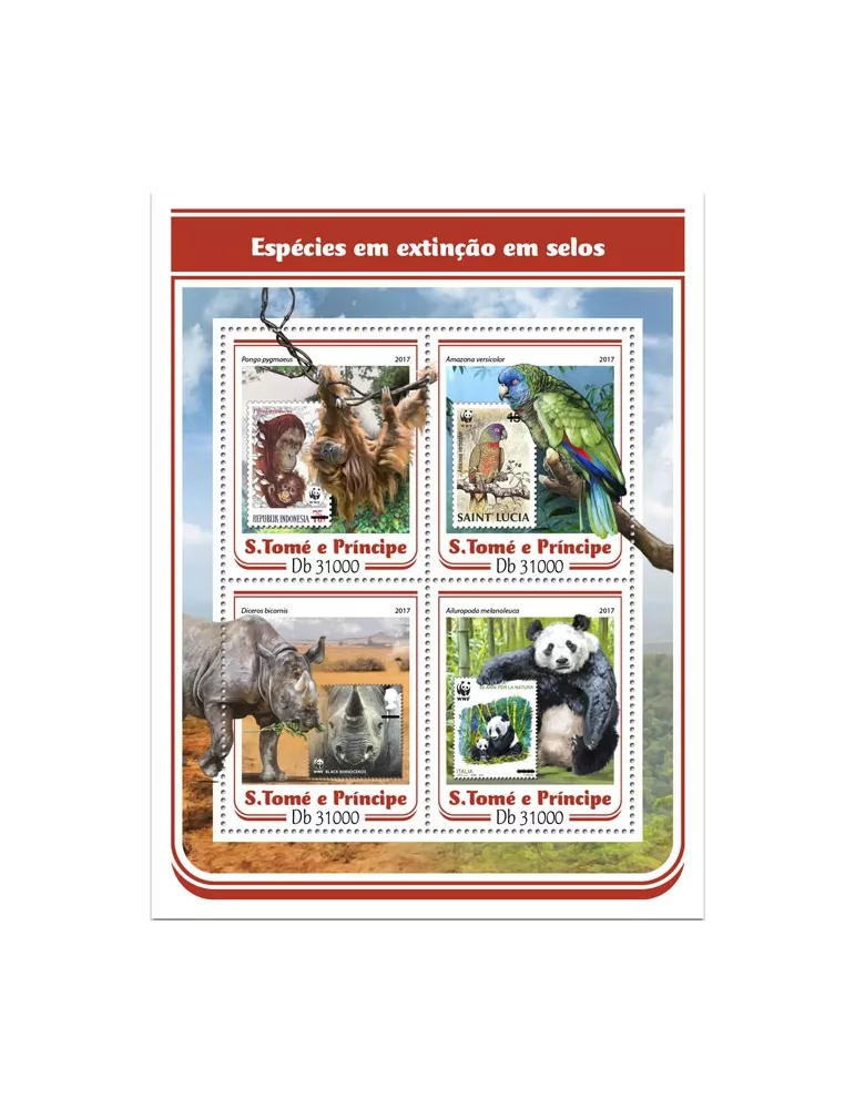 n° 5753/5756 - Timbre SAINT-THOMAS ET PRINCE Poste