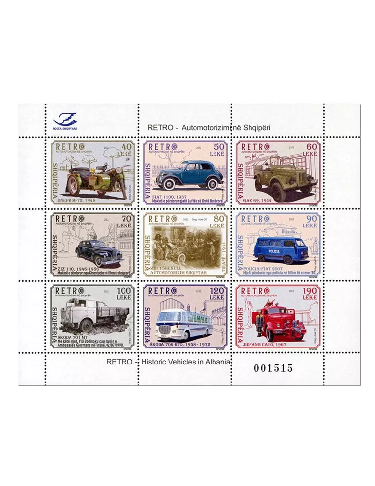 n° 3328/3336 - Timbre ALBANIE Poste