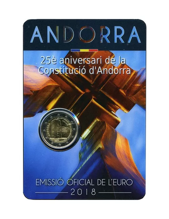 BU : 2 EURO COMMEMORATIVE 2018 : ANDORRE (25e anniversaire de la constitution de Andorre)
