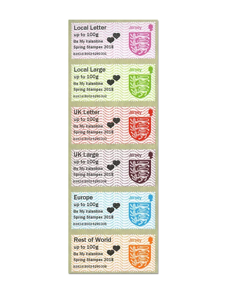 n° 92/97 - Timbre JERSEY Timbres de distributeurs