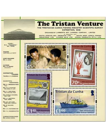 n° 76 - Timbre TRISTAN DA CUNHA Blocs et feuillets