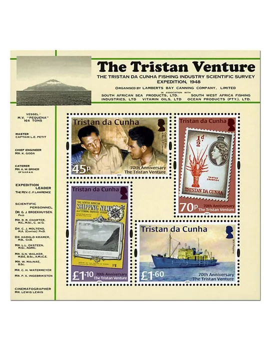 n° 76 - Timbre TRISTAN DA CUNHA Blocs et feuillets