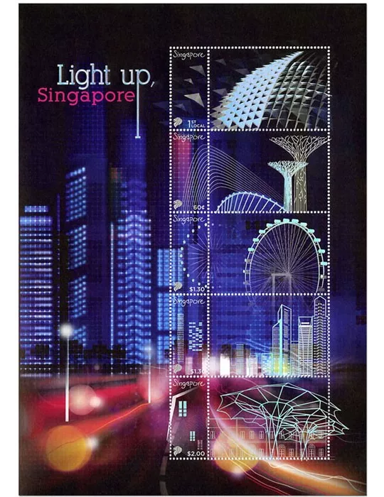 n° 4 - Timbre SINGAPOUR Poste