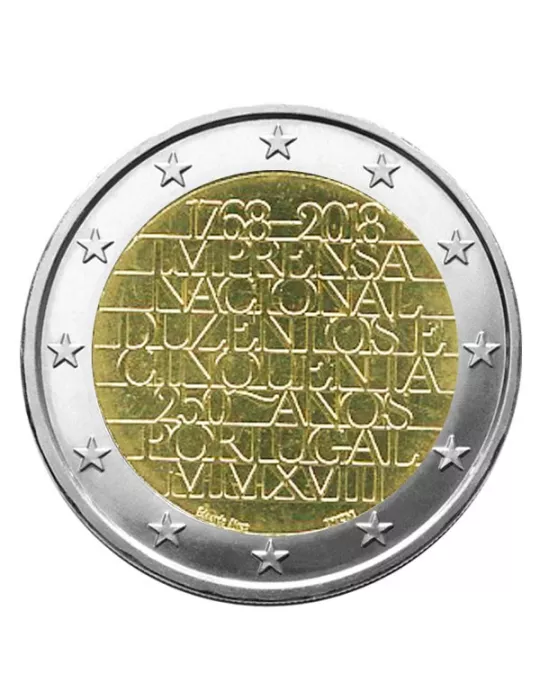 2 EURO COMMEMORATIVE 2018 : PORTUGAL (250ème anniversaire de l´imprimerie nationale)