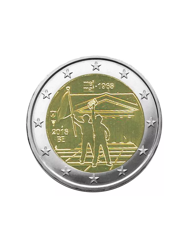 BU : 2 EURO COMMEMORATIVE 2018 : BELGIQUE - 50 ans Mai 68 (Version flamande)
